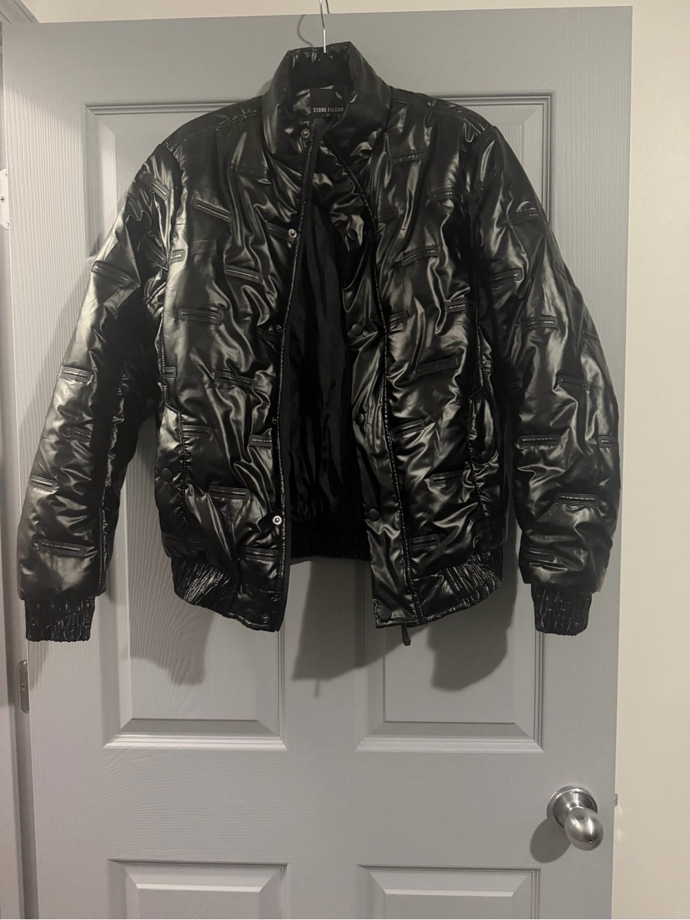 Black Shiny Puffer Jacket
